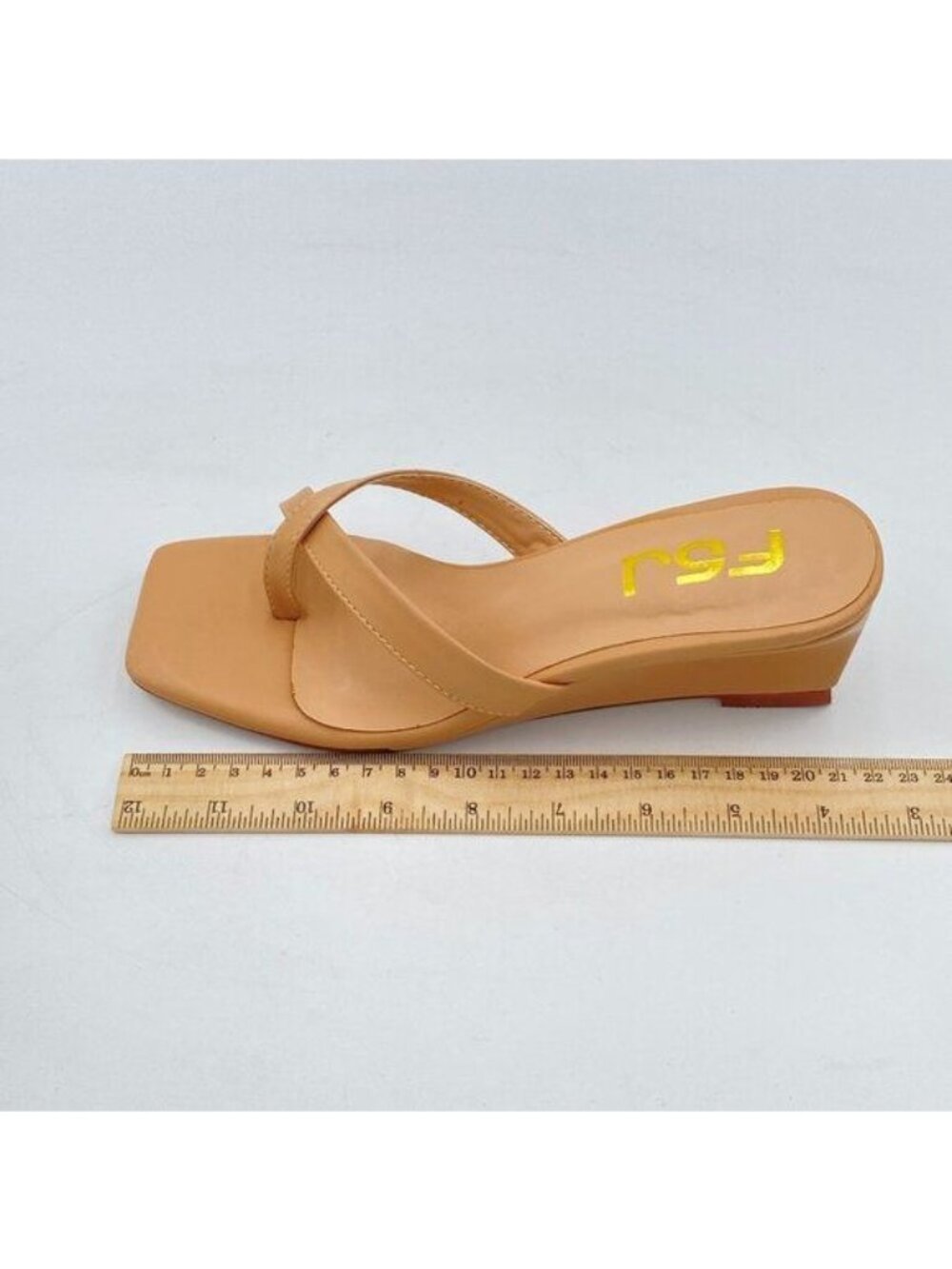 FSJ Women Casual Flip Flop Slide Mule Shoes Square Open Toe Thong Sandal Summer